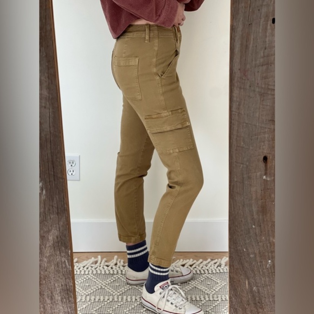 High rise slim straight leg cargo pant, 25R